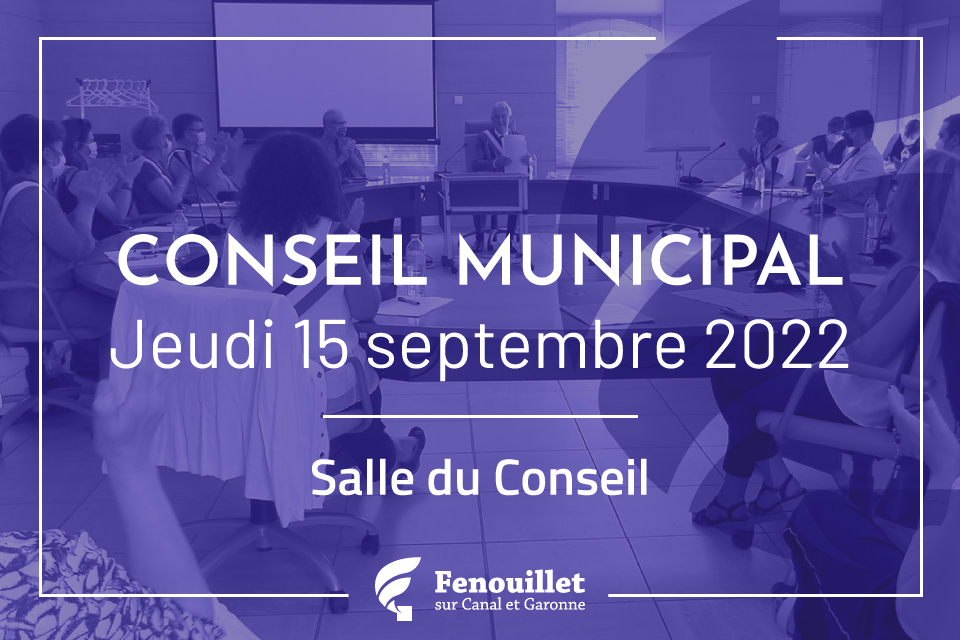 Conseil municipal du 15 septembre 2022