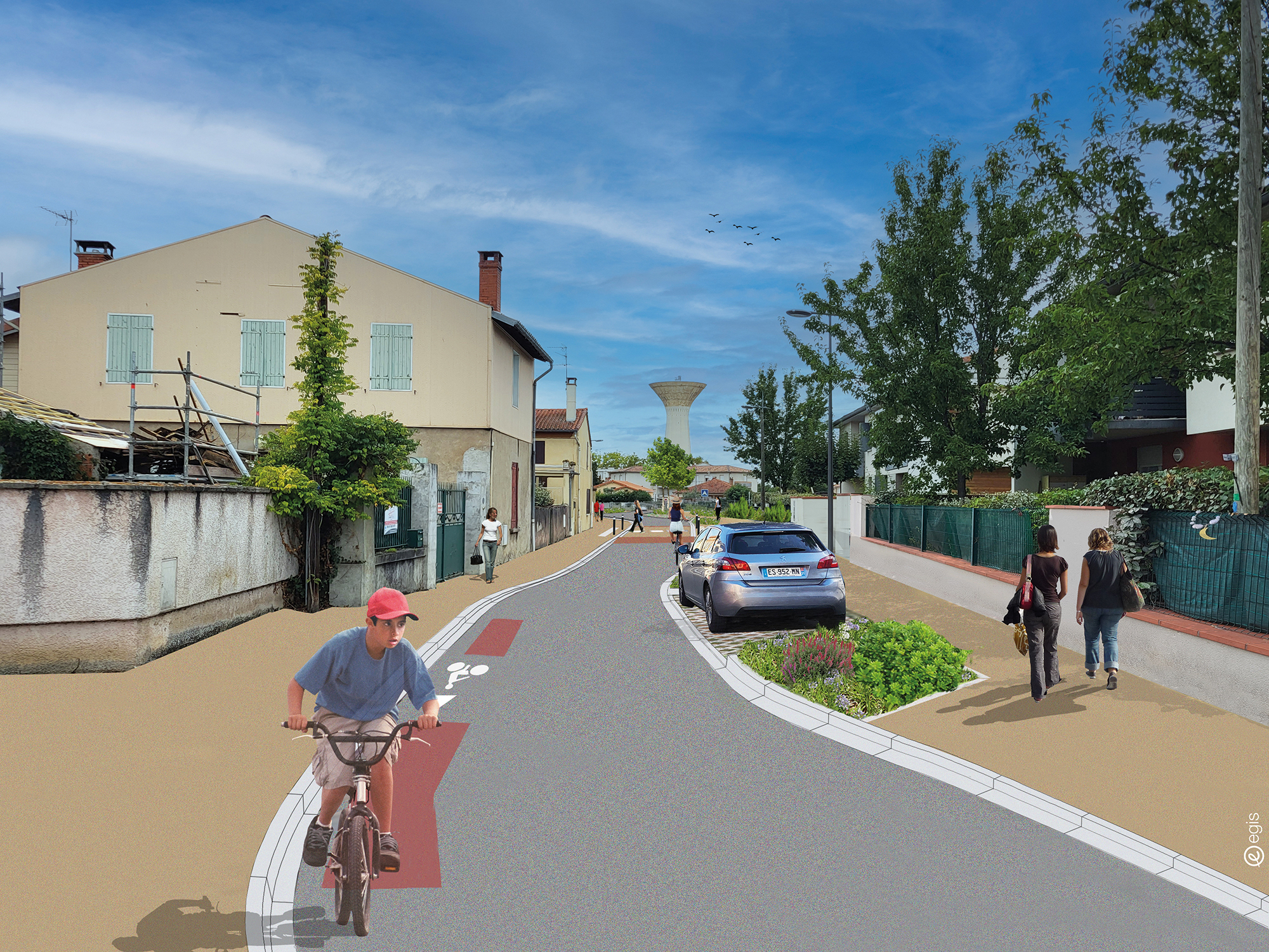 Vue perspective travaux rue Joseph Rey 2025-2026 Vue perspective travaux rue Joseph Rey 2025-2026