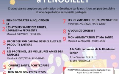 Les Rendez-vous Santé « Papote et Popote » débarquent à Fenouillet !