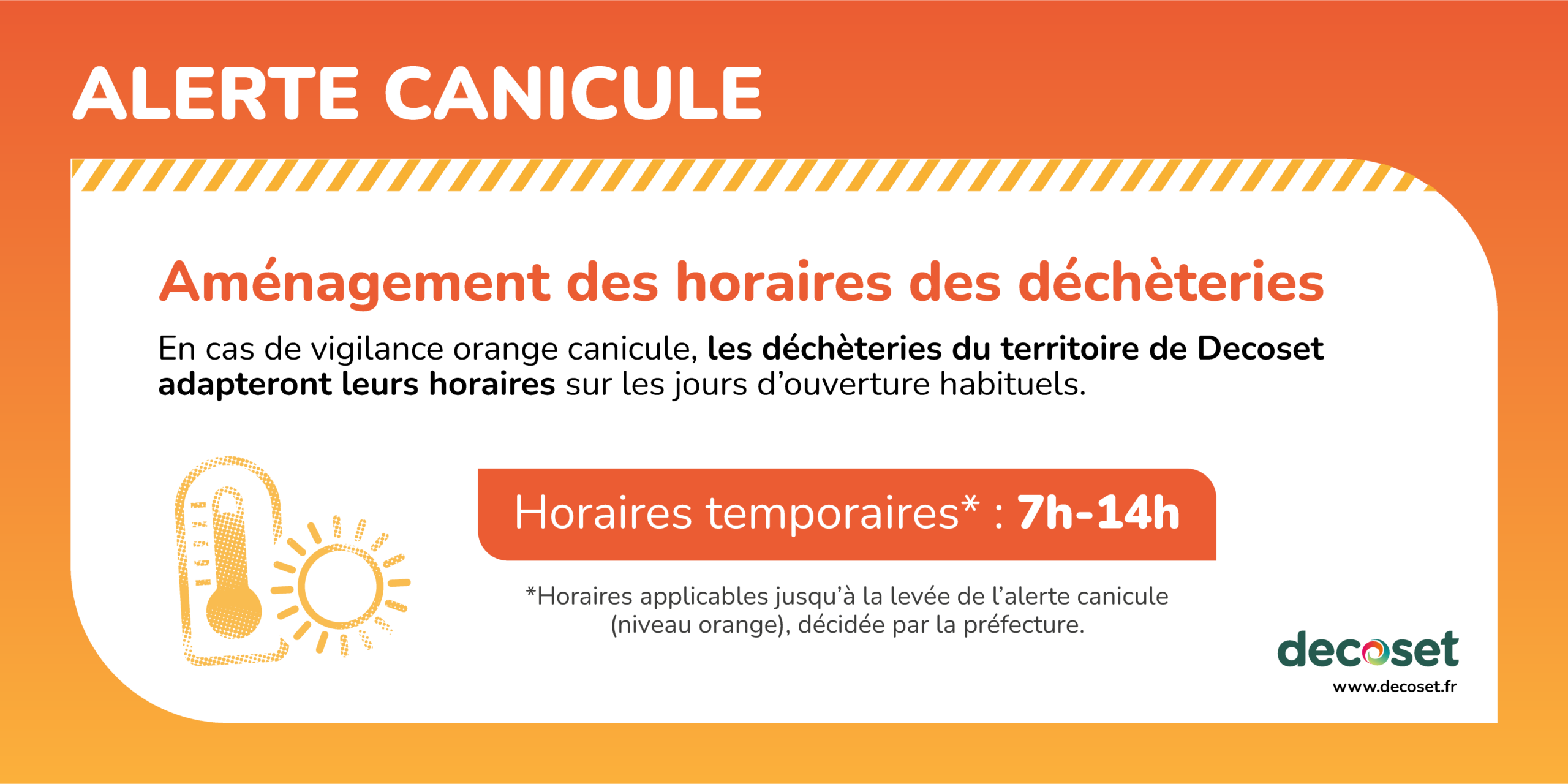 canicule decheterie