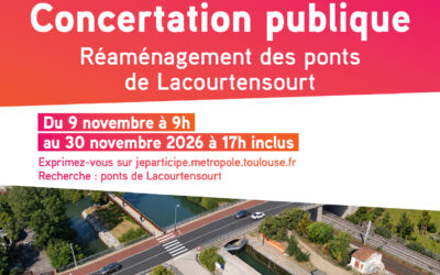 Concertation publique : réaménagement des ponts de Lacourtensourt